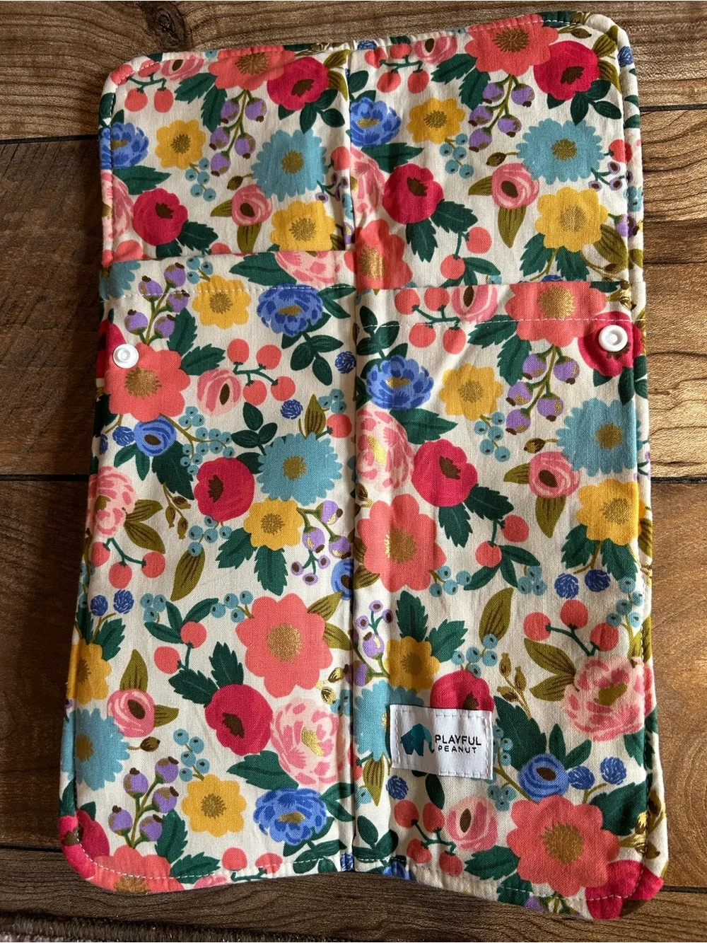 Playful Peanut Floral Hair Tool Holster Hair Straightener Curler Case Wrap Pouch